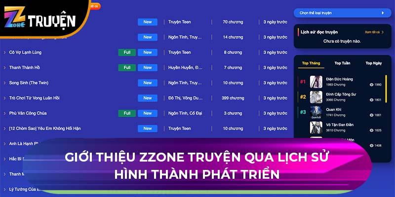 Giới thiệu Zzone Truyện qua lịch sử hình thành phát triển