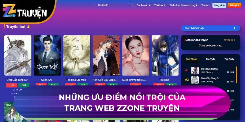 Những ưu điểm nổi trội của trang web ZZone Truyện